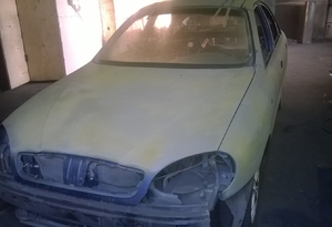 Снятие краски с кузова автомобиля Шевроле Ланос