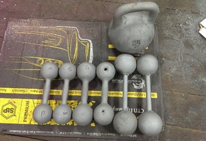 Чистка советских гирь и гантель от ржавчины