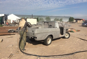 Пескоструйная очистка автомобиля