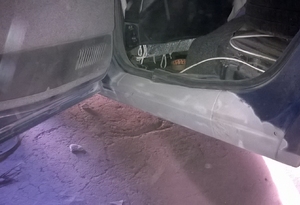 Пескоструйная очистка порогов автомобиля