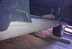 Дробеструйная очистка порогов автомобиля