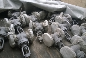 Чистка задвижек пескоструем